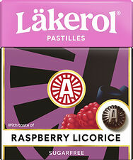 Läkerol Raspberry Licorice sockerfri Ahlgrens