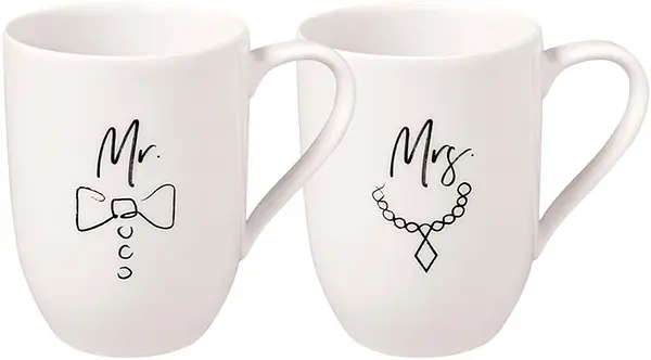 Mugg 28 cl Statement Mr and Mrs set 2-p Villeroy & Boch - bild 1