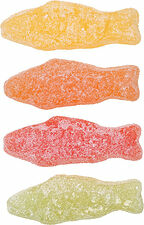 Syrlig Pastellfisk lösvikt kartong Malaco