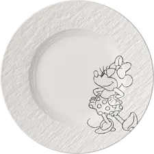 Tallrik flat 22 cm Manufacture Rock Blanc Mickey Mouse Ville