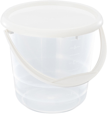 Hink 5 L Trans/Vit med lock Nordiska Plast