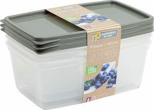 Frys/Micro 0,8 L 3-p Transparent Khaki Grön ECO Nordiska Pla