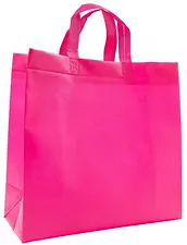 Bärkasse non-woven Cerise med handtag 250x100x310 mm