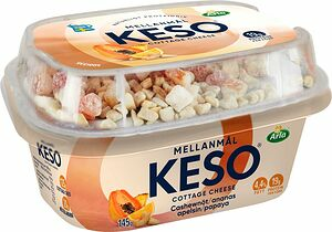 Mellanmål Keso Cashew Ananas Papaya Apelsin Arla