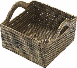 Korg kvadrat brun liten 18 cm Bastian