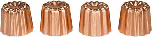 Caneléform kopparfärgad 5,5 cm 4-pack Patisse