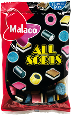 Lakritskonfekt Allsorts Engelsk Malaco