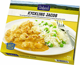 Kyckling Jacob ris chilisås banan Dafgårds
