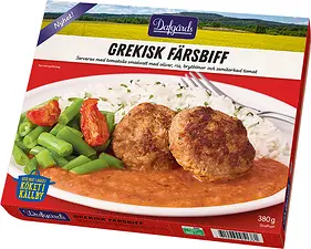 Grekisk färsbiff med ris Dafgårds