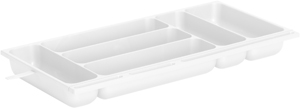 Besticklåda smal 6-fack Vit Nordiska Plast