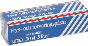 Fryspåse 5 L 26x50 cm 20 my