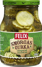 Smörgåsgurka skivad glas Felix
