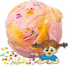 Pippi Krumelurglass gräddglass SIA Glass