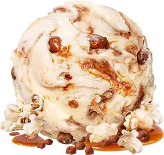 Popcorn BryntSmör gräddglass SIA Glass