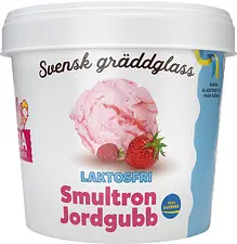Bägare Smultron Jordgubb Gräddglass Laktosfri SIA Glass