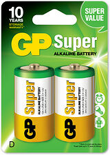 Batteri D 1,5V 13A/LR20 Super Alkaline GP 2-pack