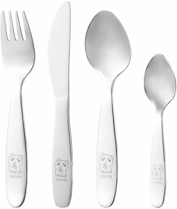 Panda Barnbestick 4 delar, djurmotiv panda Dorre - bild 1