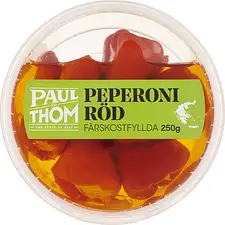 Röd Peperoni Färskostfyllda Paul och Thom