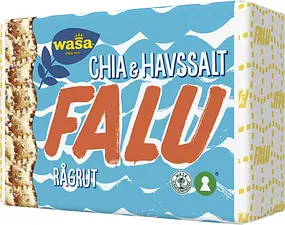 Falu Rågrut Chia & Havssalt knäckebröd Wasa