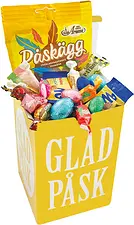 Påskbox 18 cm med Glad Påsk godismix