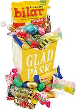 Påskbox 12 cm med Glad Påsk godismix