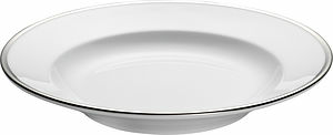 Bistro tallrik djup vit/silver 23 cm Pillivuyt