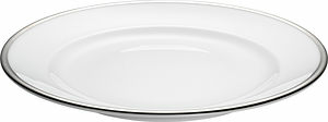 Bistro tallrik vit/silver 24 cm Pillivuyt