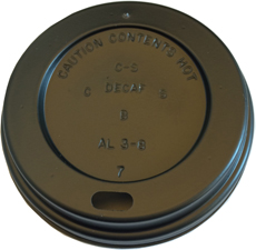 Lock 9 cm svart till bägare 35 cl Gevalia