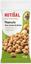 Nutisal Peanuts Sour Cream & Onion Dry Roasted