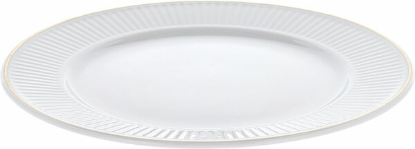 Plissé Tallrik flat vit/guld 22 cm Pillivuyt - bild 1