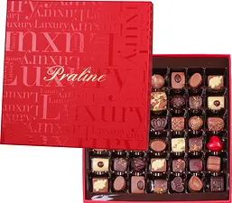 Pralibel Belgian chocolatier Red Box Luxe
