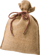 Jutesäck 21x30 cm brunt snöre