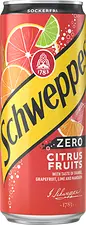 Schweppes Citrus Fruits Zero 33 cl Sleek