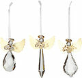Winter Collage Accessories Glass hang. angel gold 3 del Vill