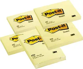 Post-It Notes Gul 51x76 mm 12x100 st notisar