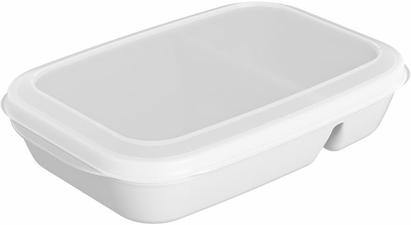 Matlåda med avdelare 1,0 L Vit Nordiska Plast - bild 1