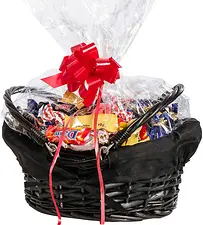 Korg Lisabet oval svart fällbart handtag M 30x22x10/20cm