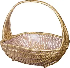 Korg Lotta båtform natur m grepe XXL 45x34x16/44 cm