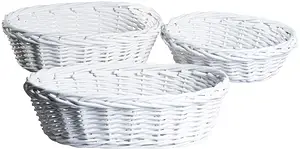 Korg Lisa oval vit pil S 33x25x10 cm Molli Pack