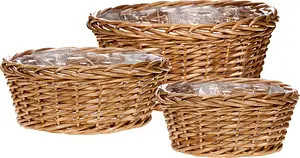 Korg Anna natur rund m plast S 27x22x12 cm Molli Pack