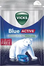 Vicks Blue Active Super Strong Sockerfri påse