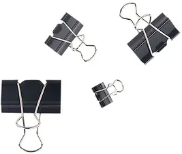 Pappersklämma 41 mm svart Pack & Plock