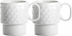Kaffemugg Vit 2-pack Coffe & More Sagaform