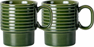 Kaffemugg Grön 2-pack Coffee & More Sagaform