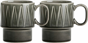 Kaffemugg Grå 2-pack Coffee & More Sagaform