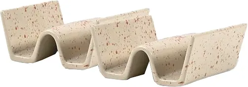 Tacoställ 2-pack beige/vinröd Ditte Sagaform - bild 1