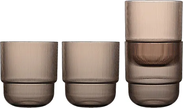 Billi Vattenglas rPet 4-pack Brun Sagaform - bild 1