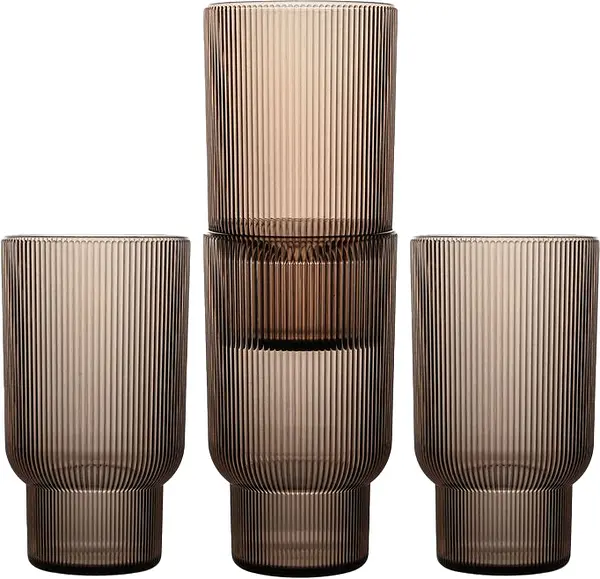 Billi Dricksglas rPet 4-pack Brun Sagaform - bild 1