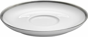 Bistro fat Cecil vit/silver 14 cm Pillivuyt