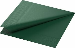 Servett 3 L mörkgrön 33x33 cm Duni